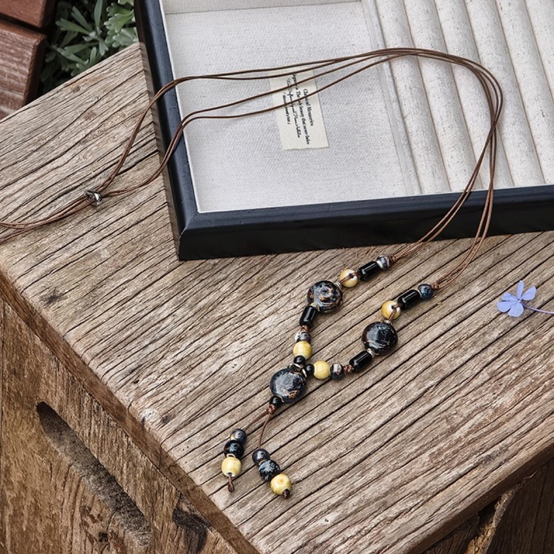 【现货】青瓷项链 可调节毛衣