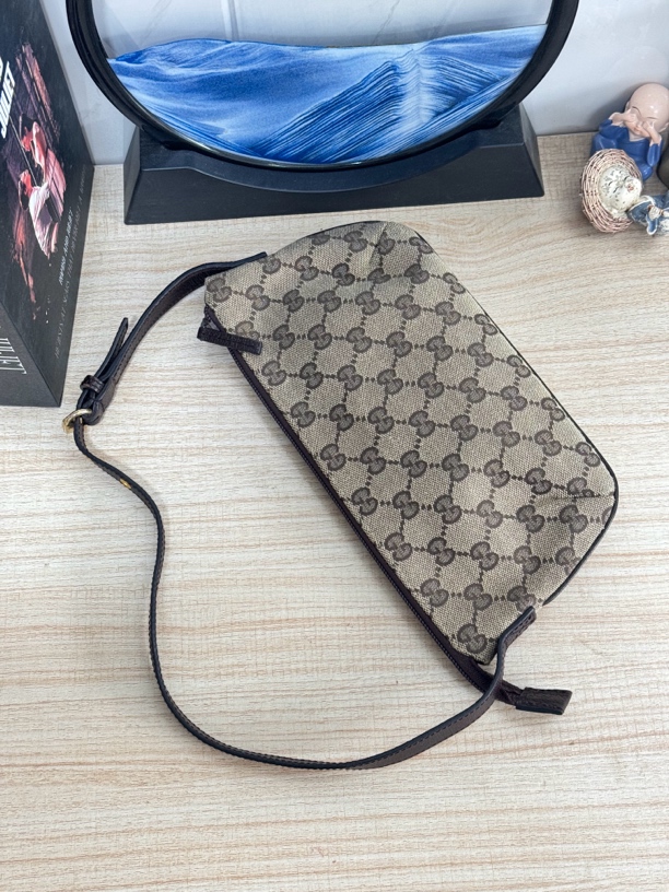 95新 GUCCI/古驰 古驰老花麻将腋下包