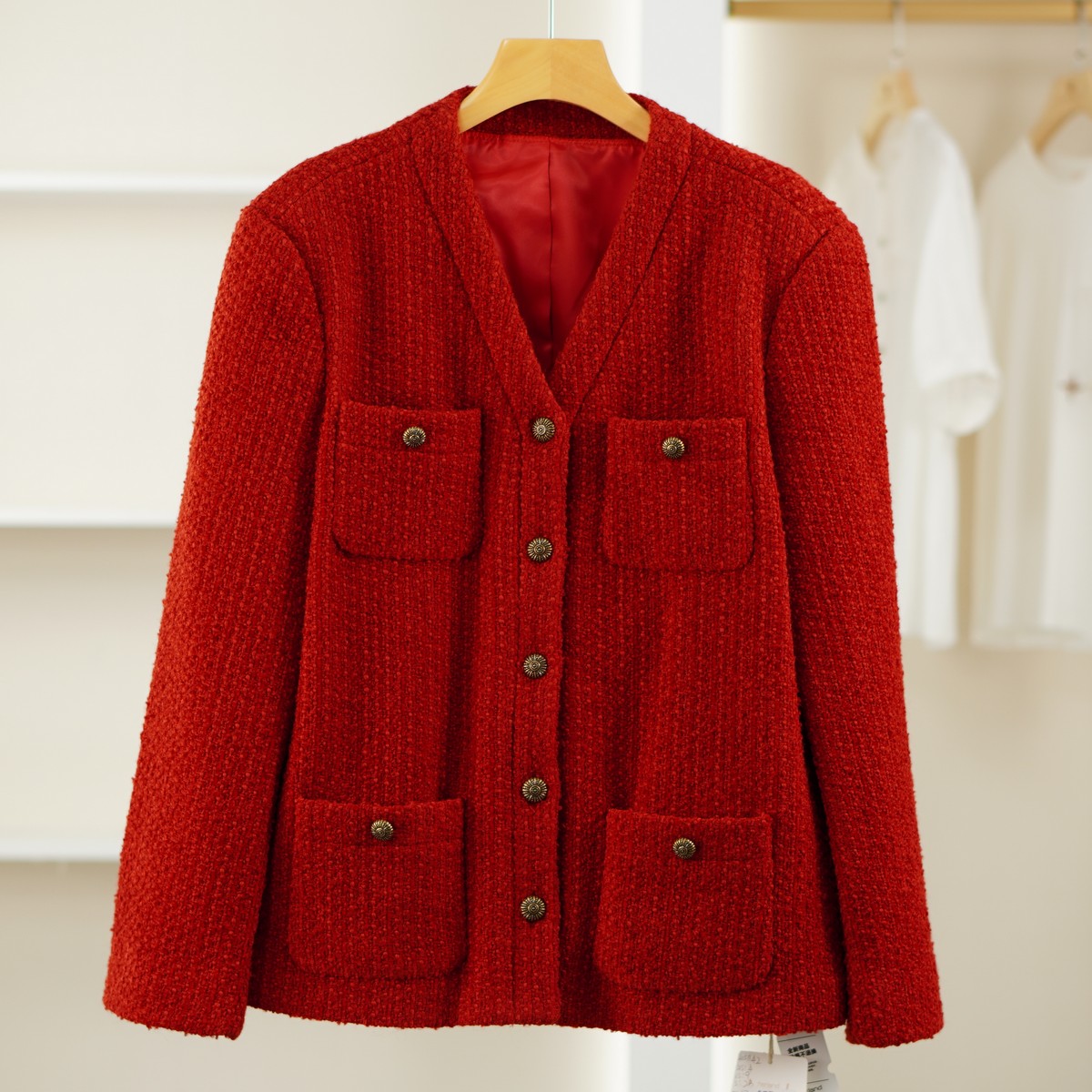 麦迪尚品【崔】4051142 气质百搭小香风外套春秋女装商场专柜正品