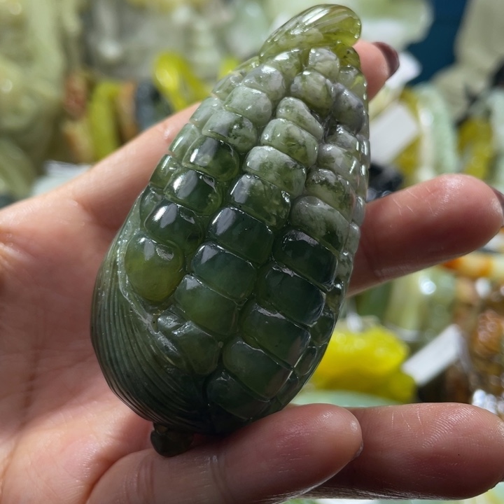 岫玉未镶嵌手把手把