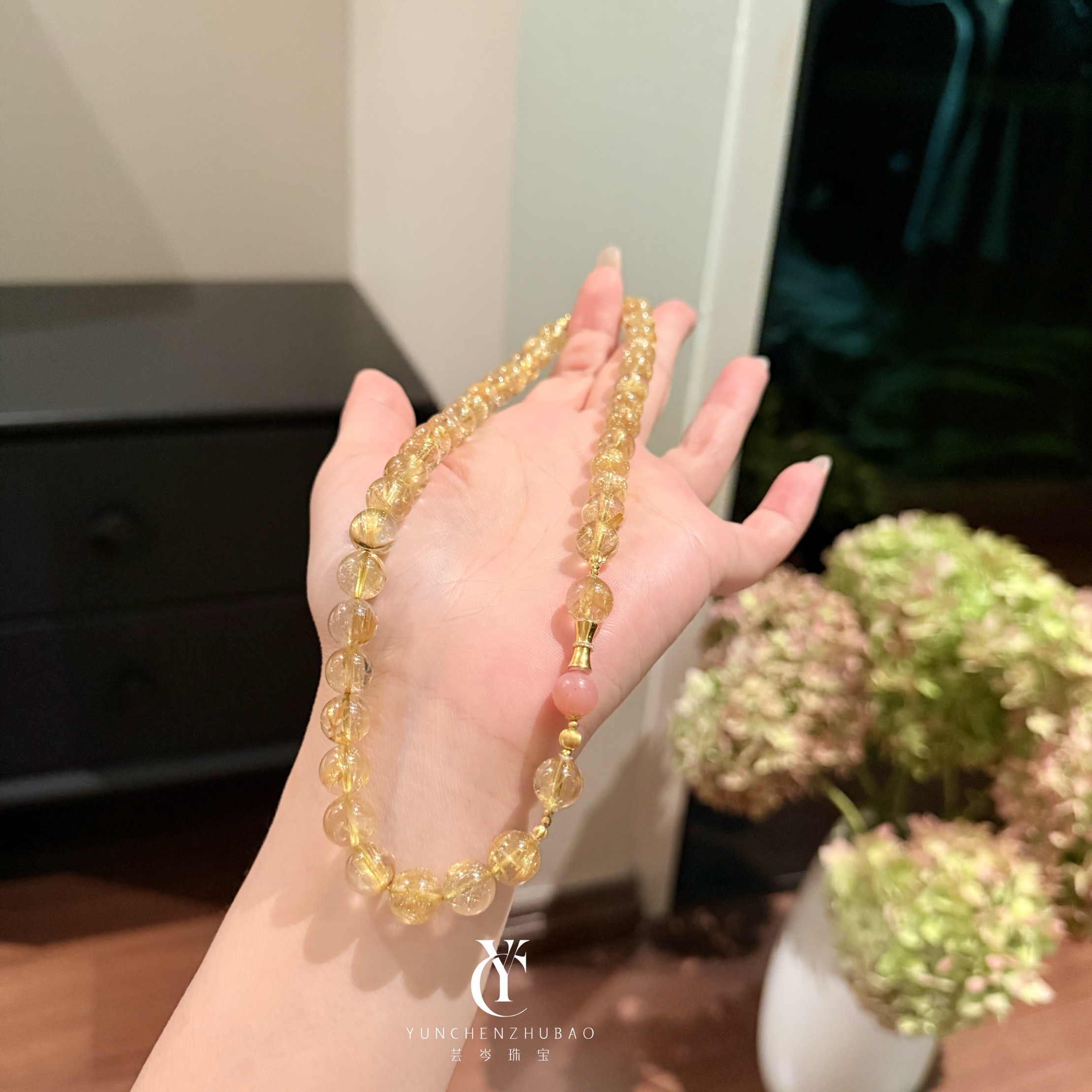 钛晶设计款18k金项链（未开价）