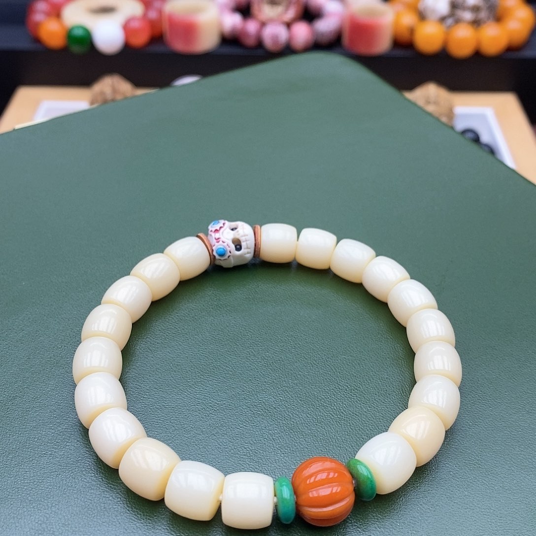 驼骨手串/手链10×9驼骨鸡油黄