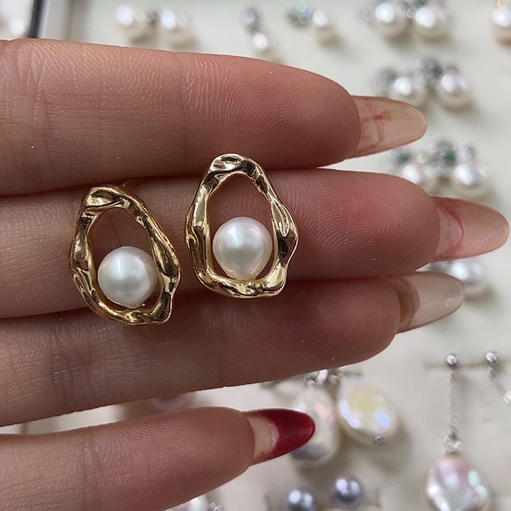 淡水珍珠珍珠耳钉未镶嵌