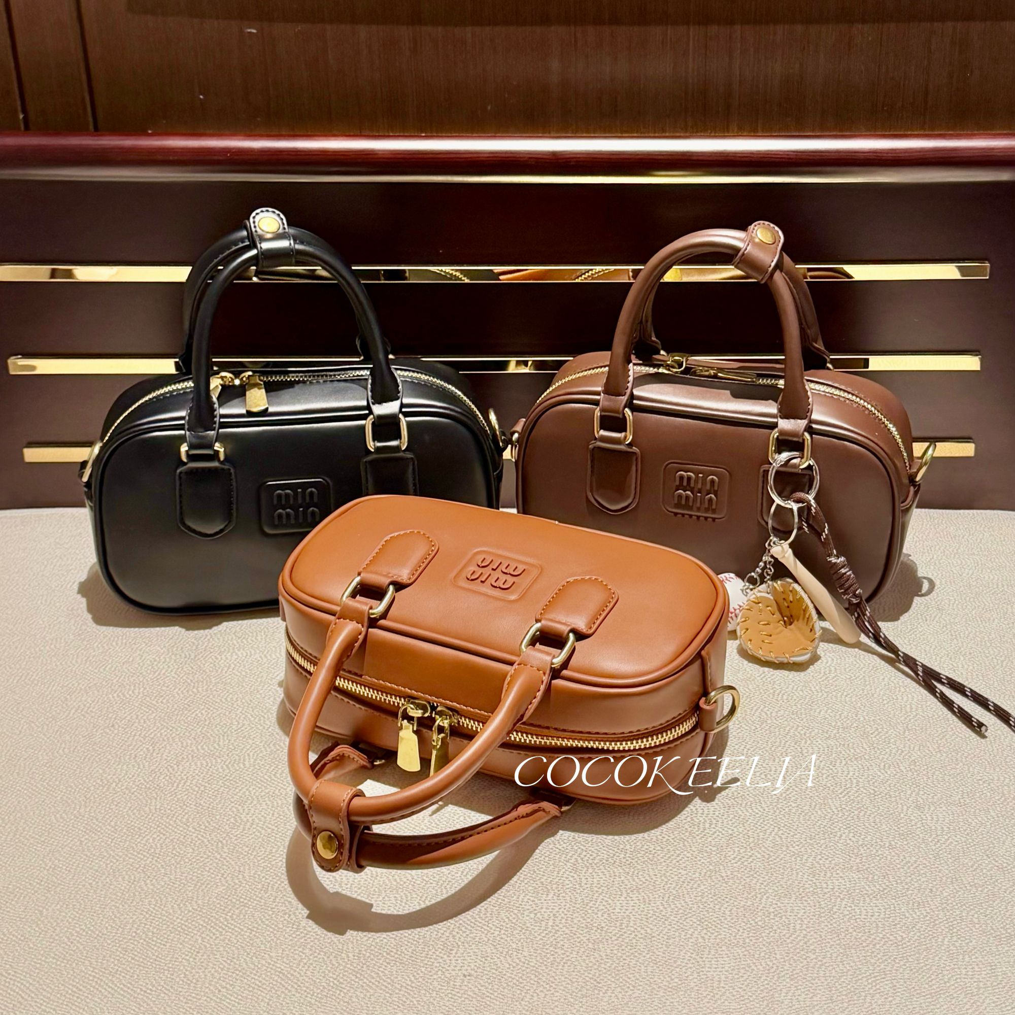 【成为韩女】小众轻奢手提保龄球包女2025新款百搭时尚单肩斜挎包