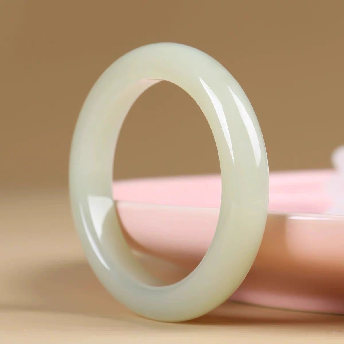 《门店爆款》纯天然新疆和田玉手镯 若羌黄口手镯 蜂蜜水手镯