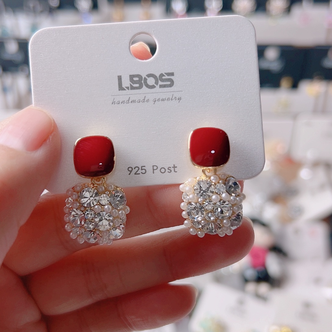 琉璃纯铜合金耳环的