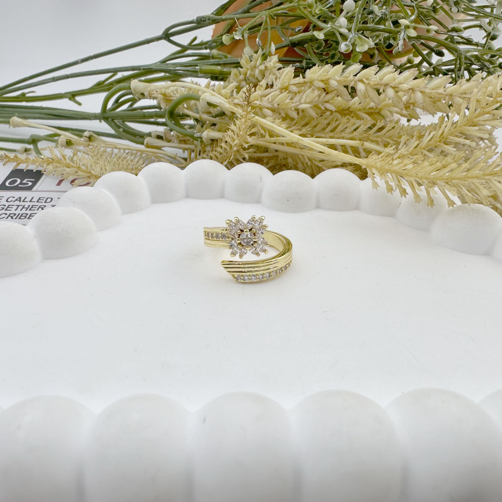 铜合金合成锆石戒指 K0132-铜合金锆石戒指