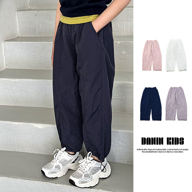 【嗒囜】男女童2025夏季韩版宽松运动抽绳束脚裤亲子休闲裤速干裤子