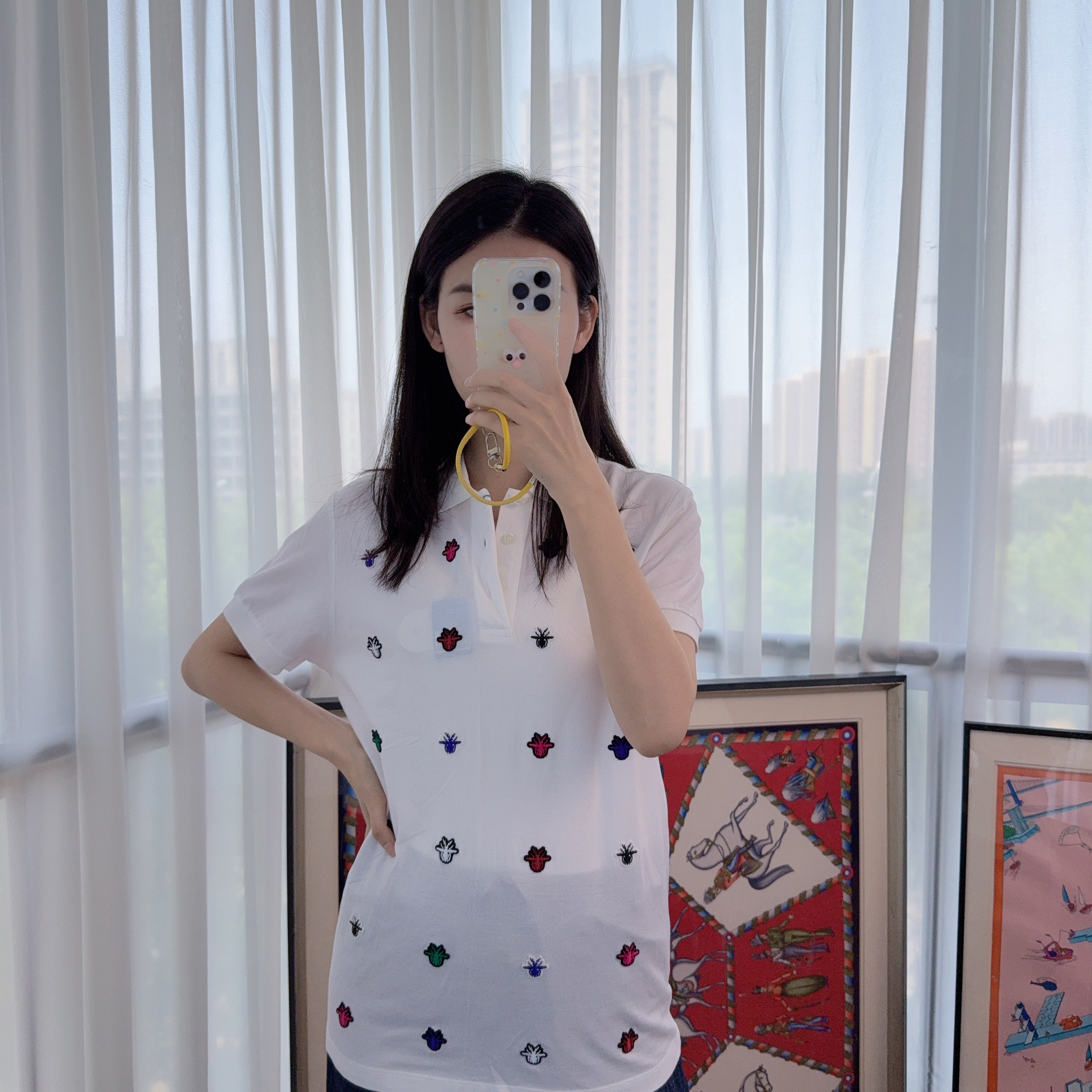 95新 DIOR/迪奥 满印短袖白色M码/250505TYSSJ02