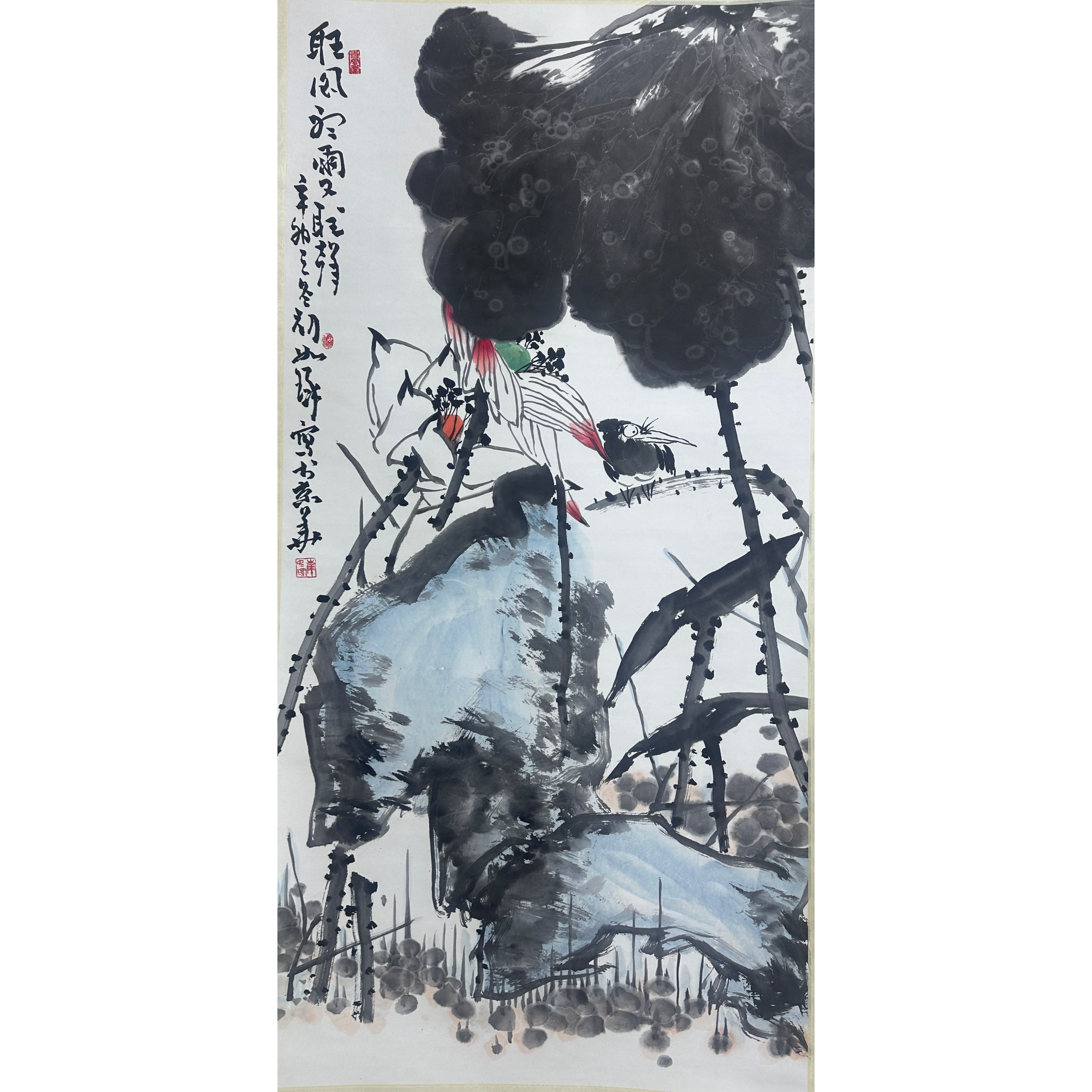 Lot 1159 崔如琢《荷塘图》136cm*67cm