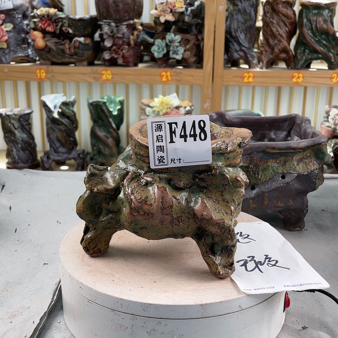 紫砂花盆景德镇陶瓷多肉花盆448