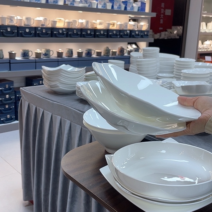 45%以上骨粉骨瓷2个菊花盘