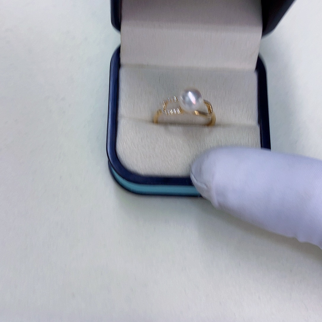 银S925镶嵌海水珍珠戒指
