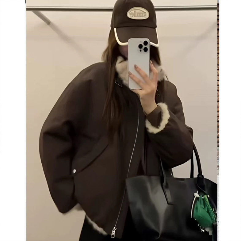 【双面穿】2025冬季休闲仿水貂毛派克服两面穿高端外套女25159