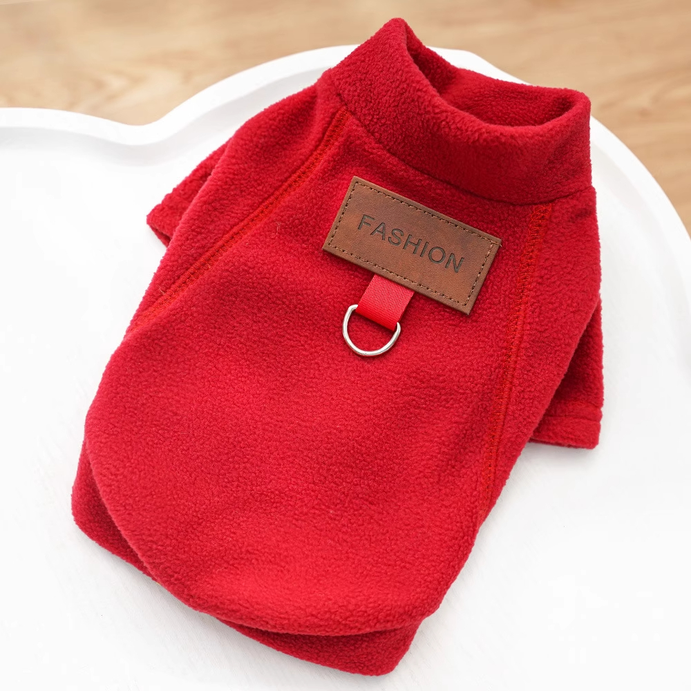 宠物狗狗猫咪秋冬加绒可牵引打底衫外穿适用于泰迪比熊法斗