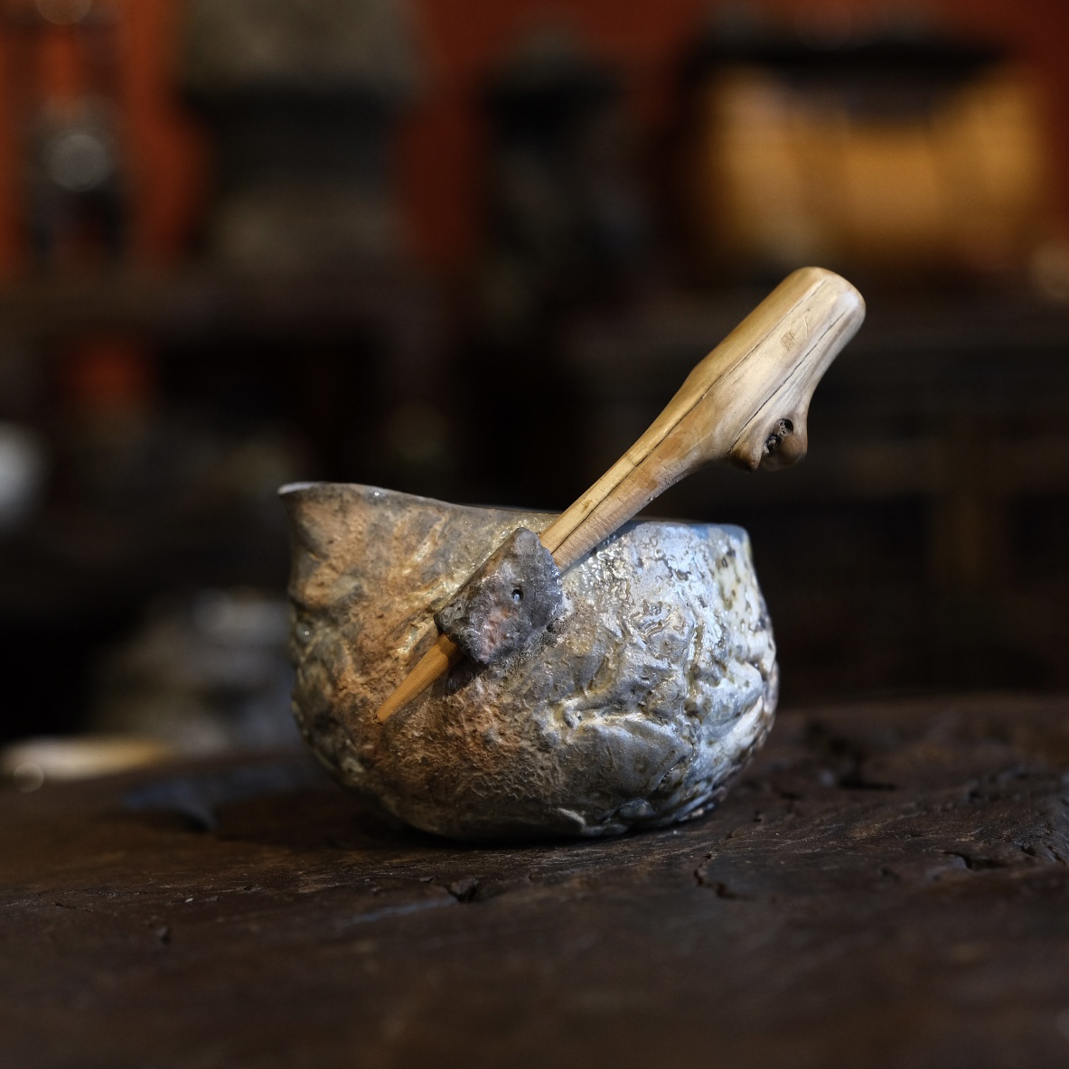 原创柴烧手捏木把公道100ml