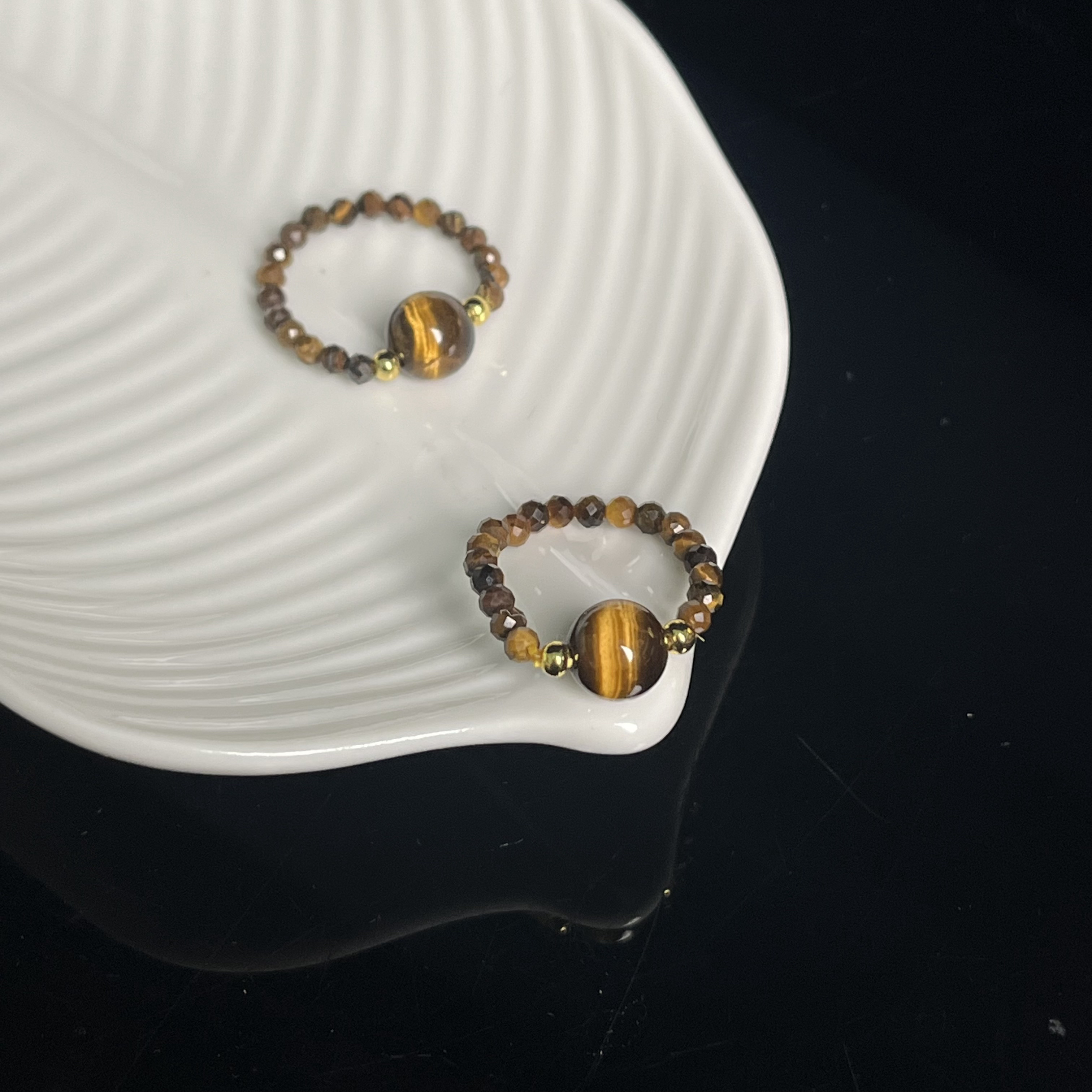 美拉德黄虎眼戒指JZ57多样性发其一