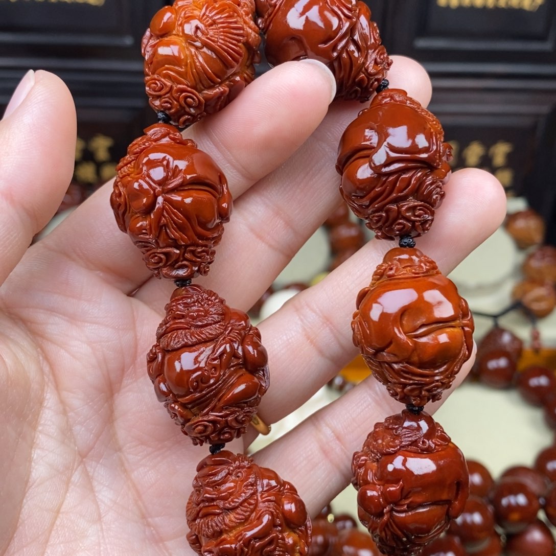 宜***宴橄榄核吊坠钟馗伏魔