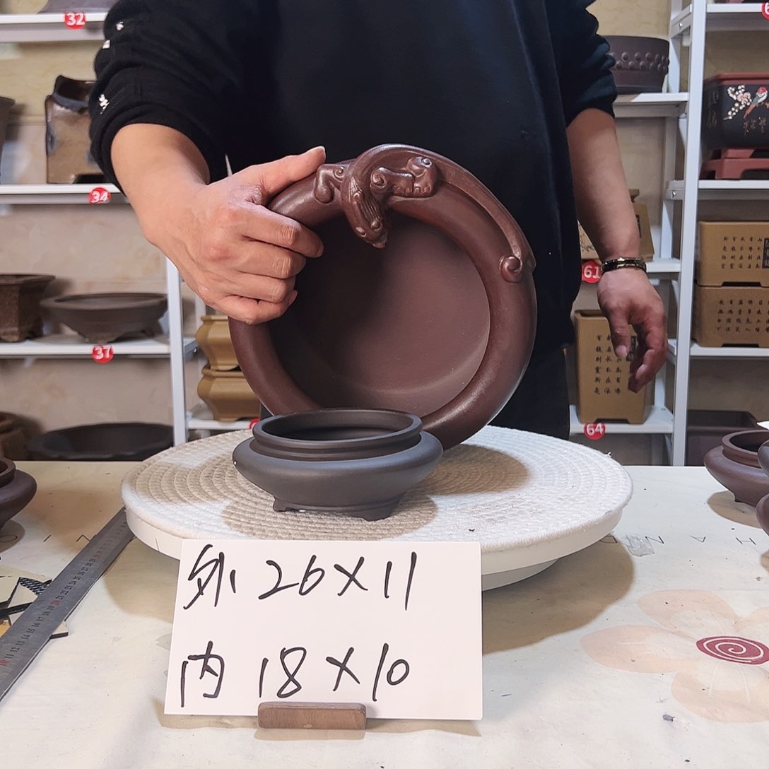 紫砂紫砂花盆哈哈