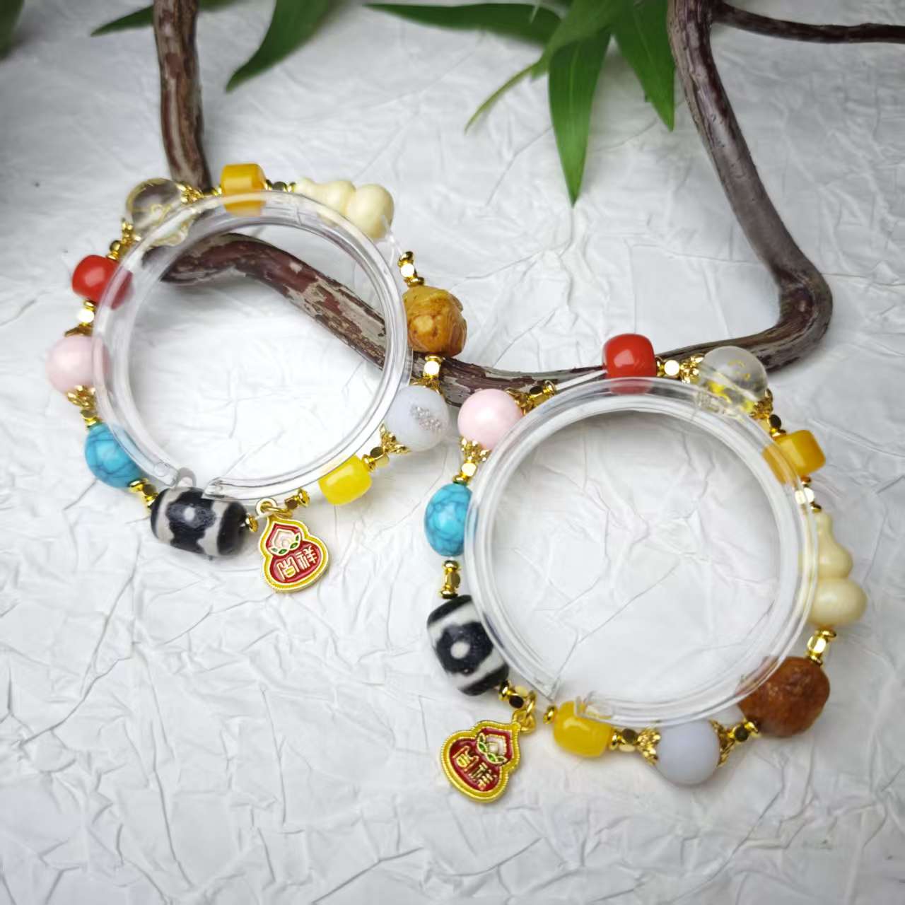 坦诚三眼天珠DIY多宝手串-s1293