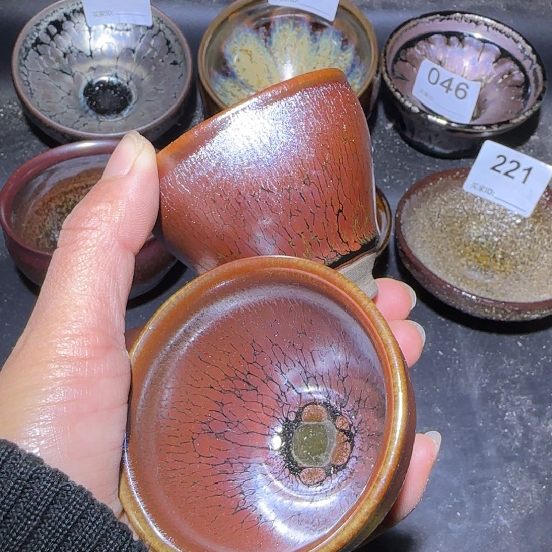 茶盏福建盏茶器束口6.5口径两只