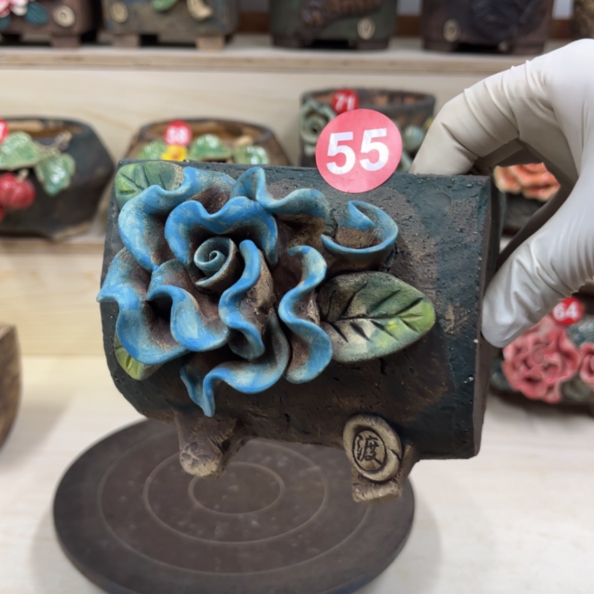 【闪购商品】紫砂花盆55号内口11×7外高11