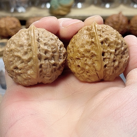 文玩核桃把件肉丸子色差39阴皮