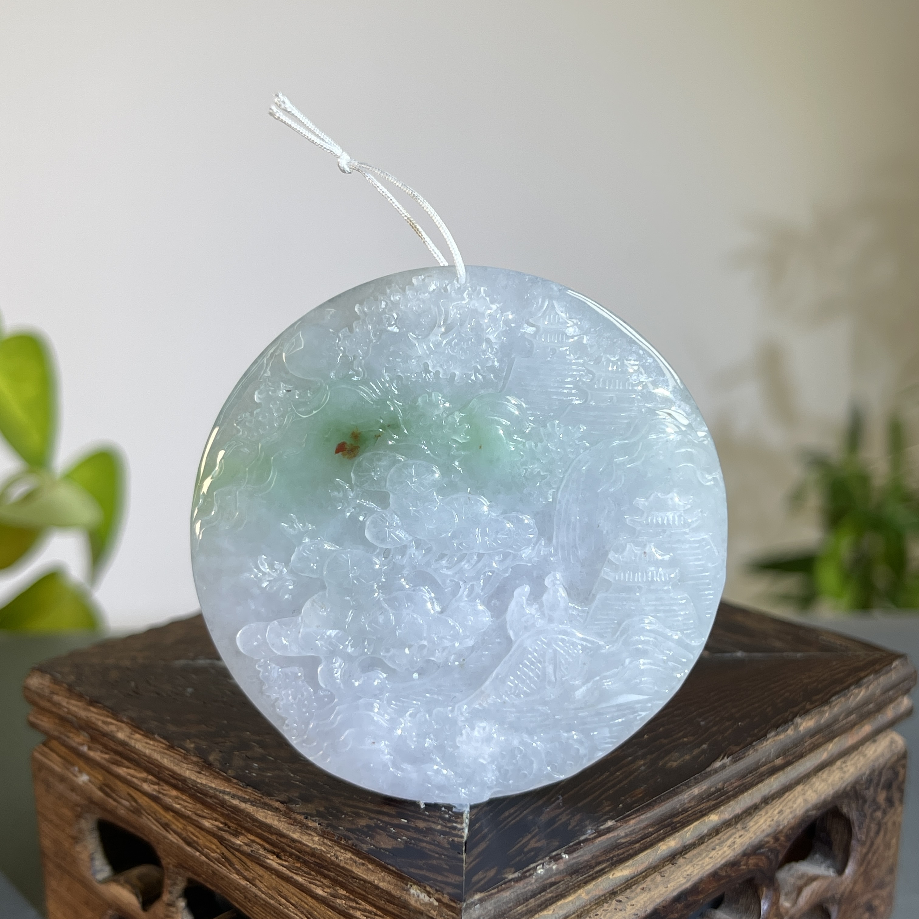 JTW19-28  天然缅甸A货翡翠 山水牌