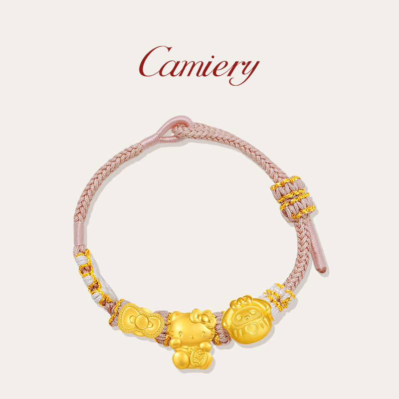 CAMIERY/卡美瑞 时尚轻奢美乐蒂蝴蝶结kitty编织绳手链ZYN