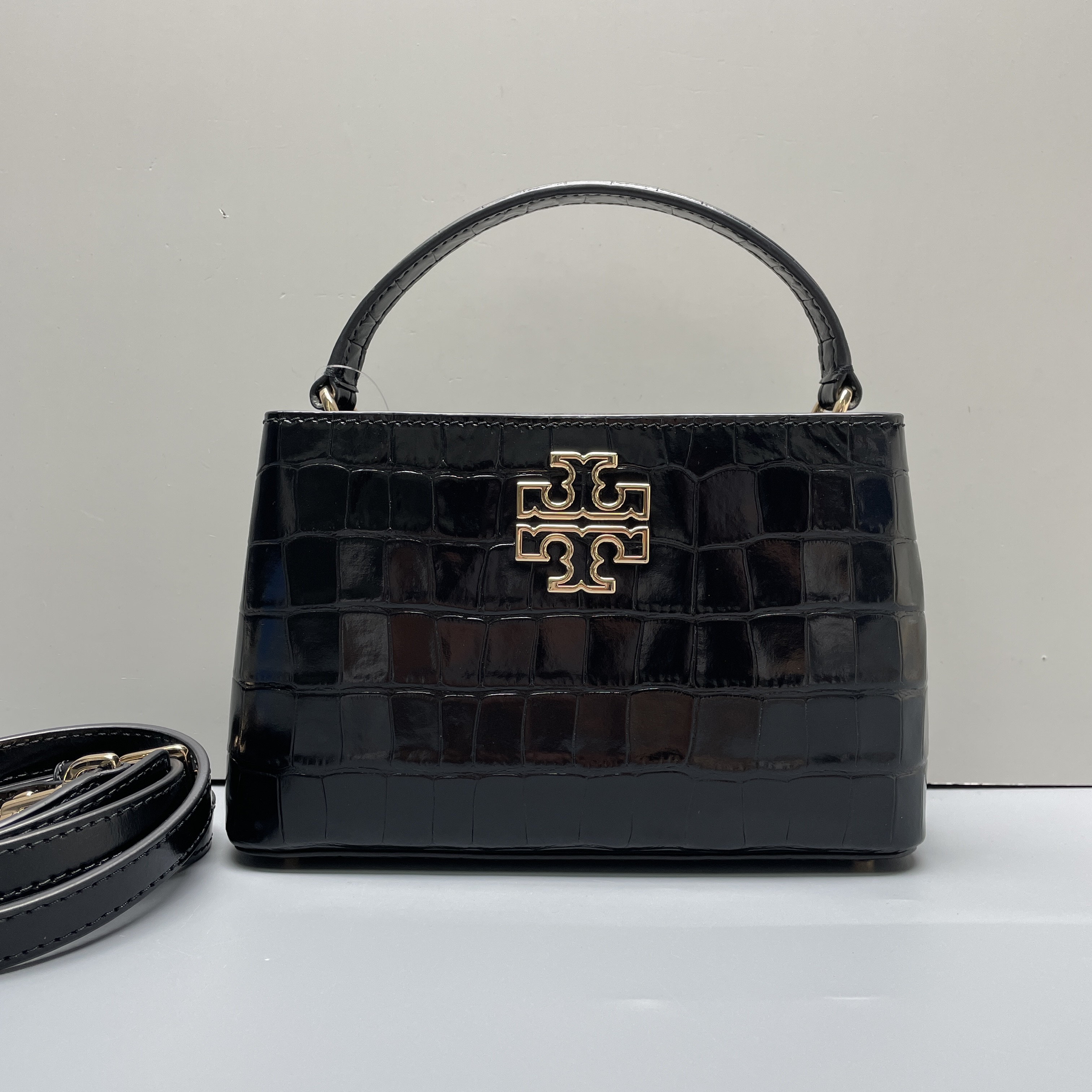 95新 TORY BURCH/汤丽柏琦 压纹手提戴妃包20*13*7cmMB103002