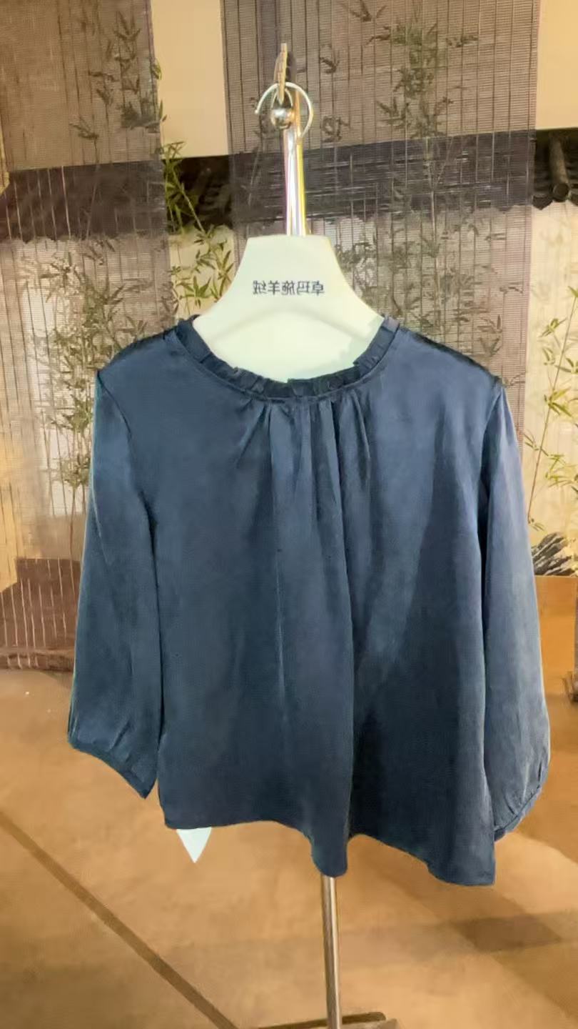 8005时尚女士常规款常规型女款七分袖T恤双面宽松型