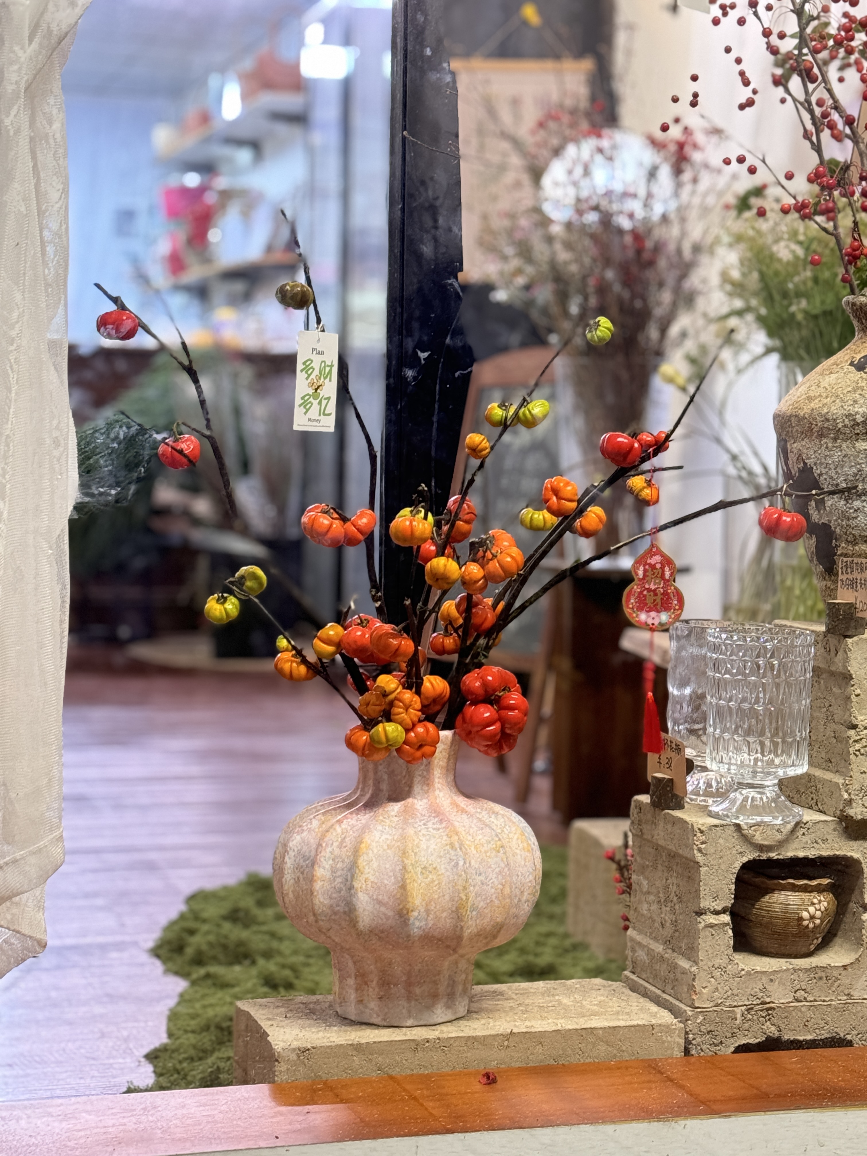 景德镇高温花器高31口6默认无孔可水培