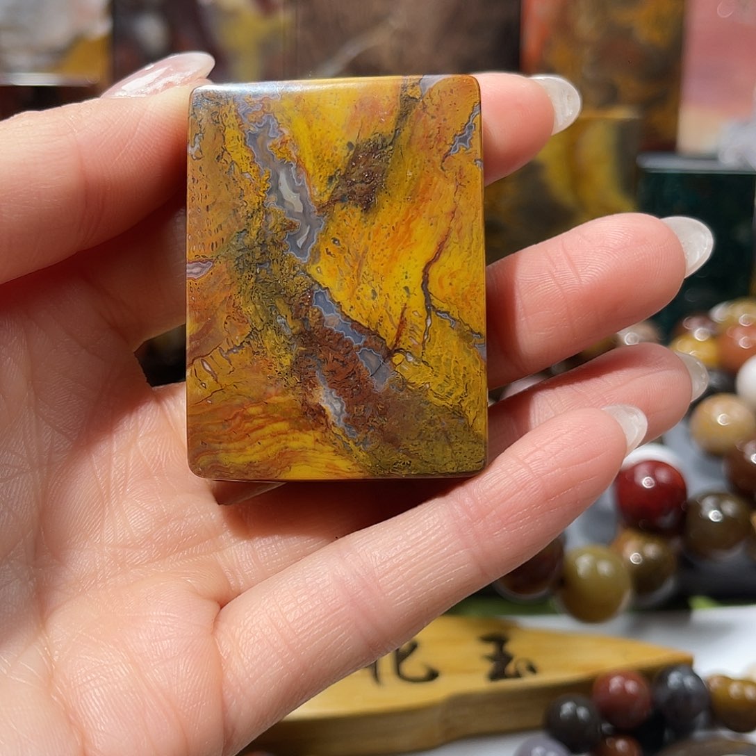 硅化玉未镶嵌天然北票硅化玉吊坠