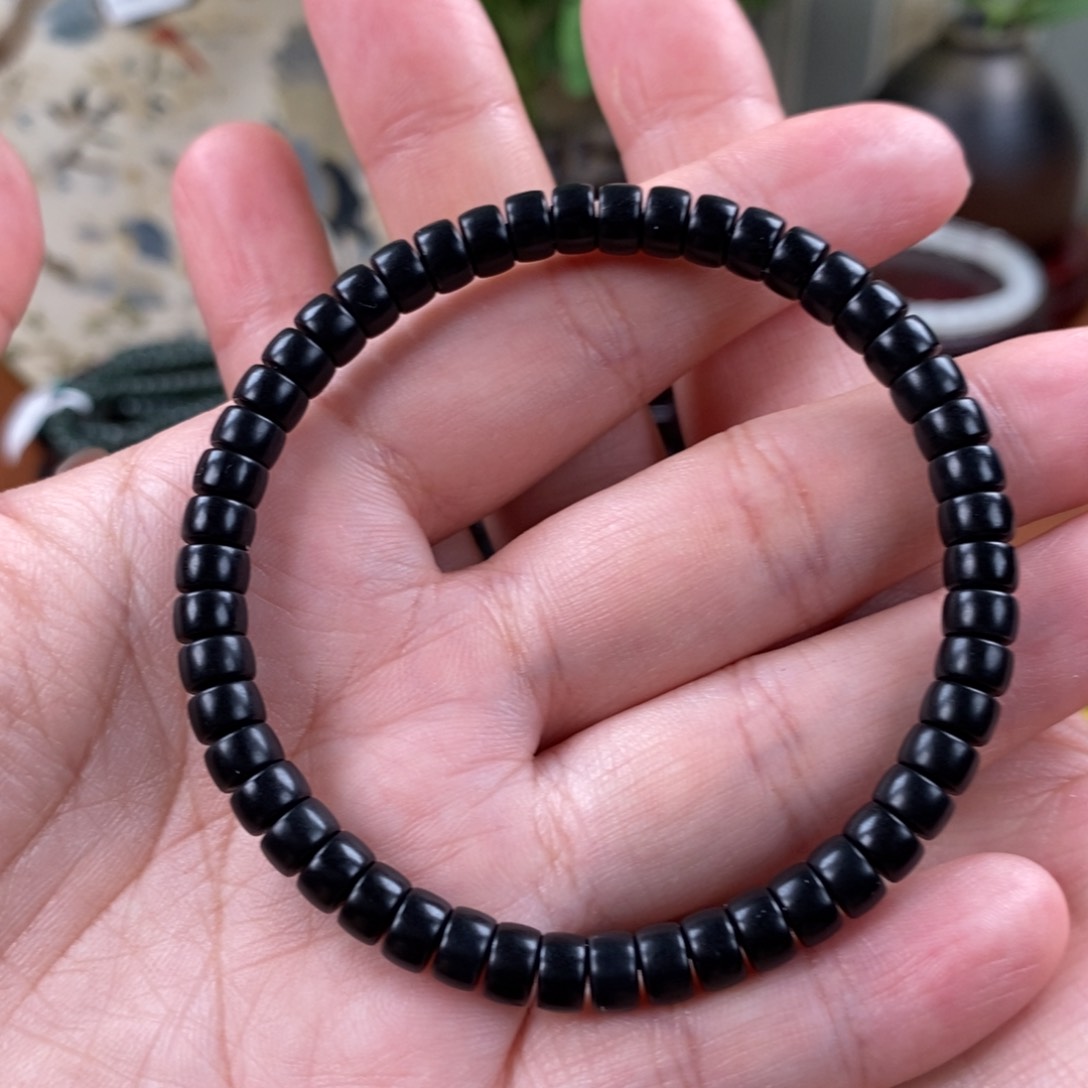 手链未镶嵌和田玉墨玉