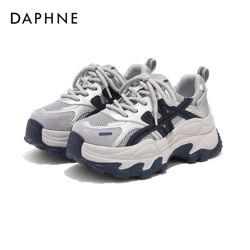 Daphne/达芙妮2025秋季新款潮流网面撞色老爹鞋时尚百搭休闲女鞋