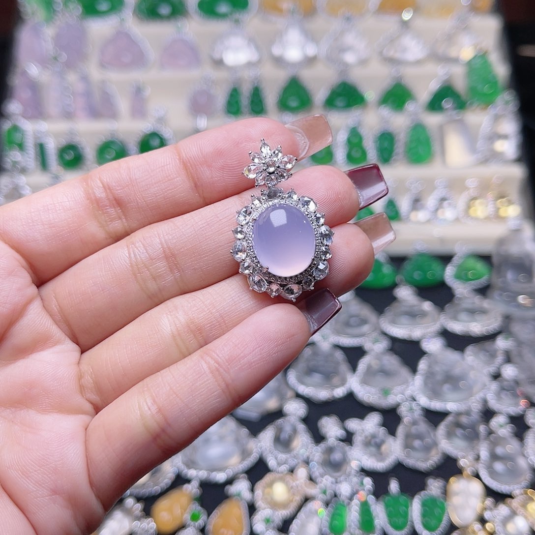 玛瑙/玉髓颈饰银S925镶嵌