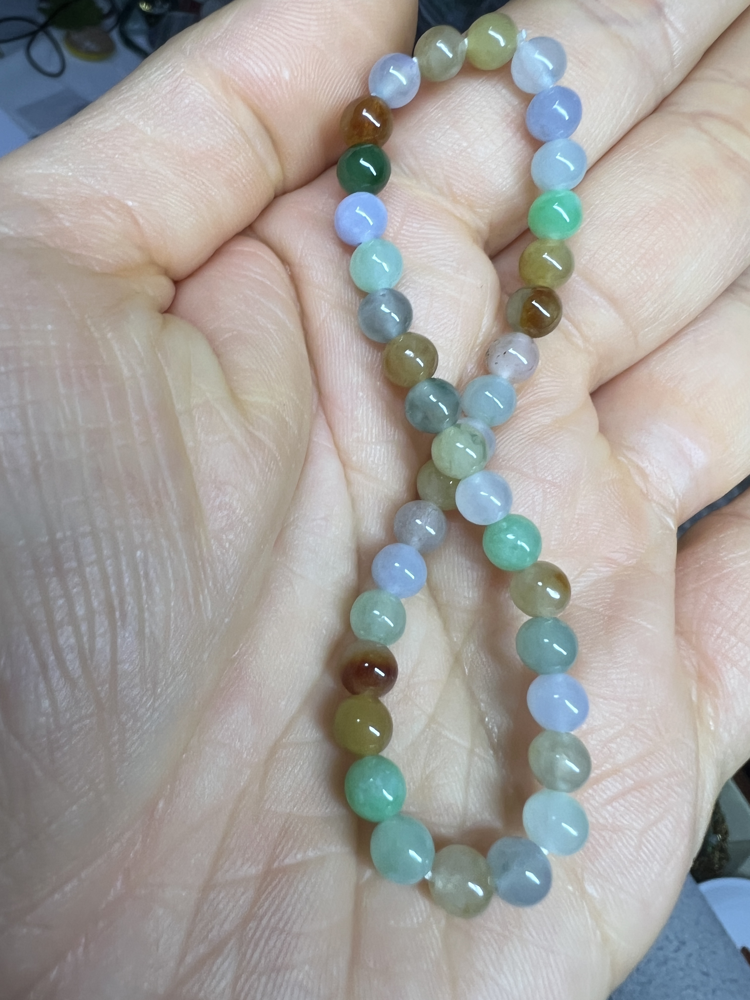 缅甸A货翡翠手串卡4.9多宝