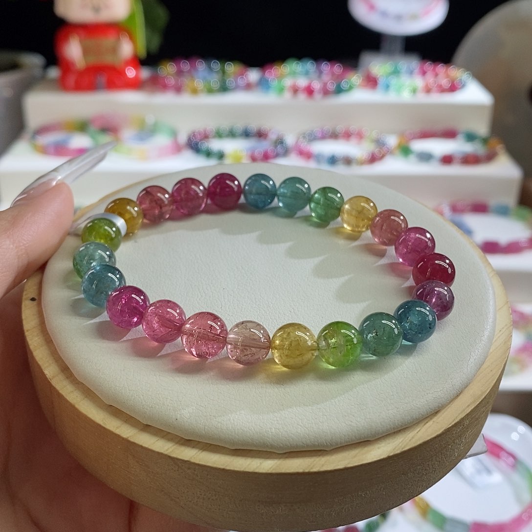 未镶嵌手链碧玺荧光色标