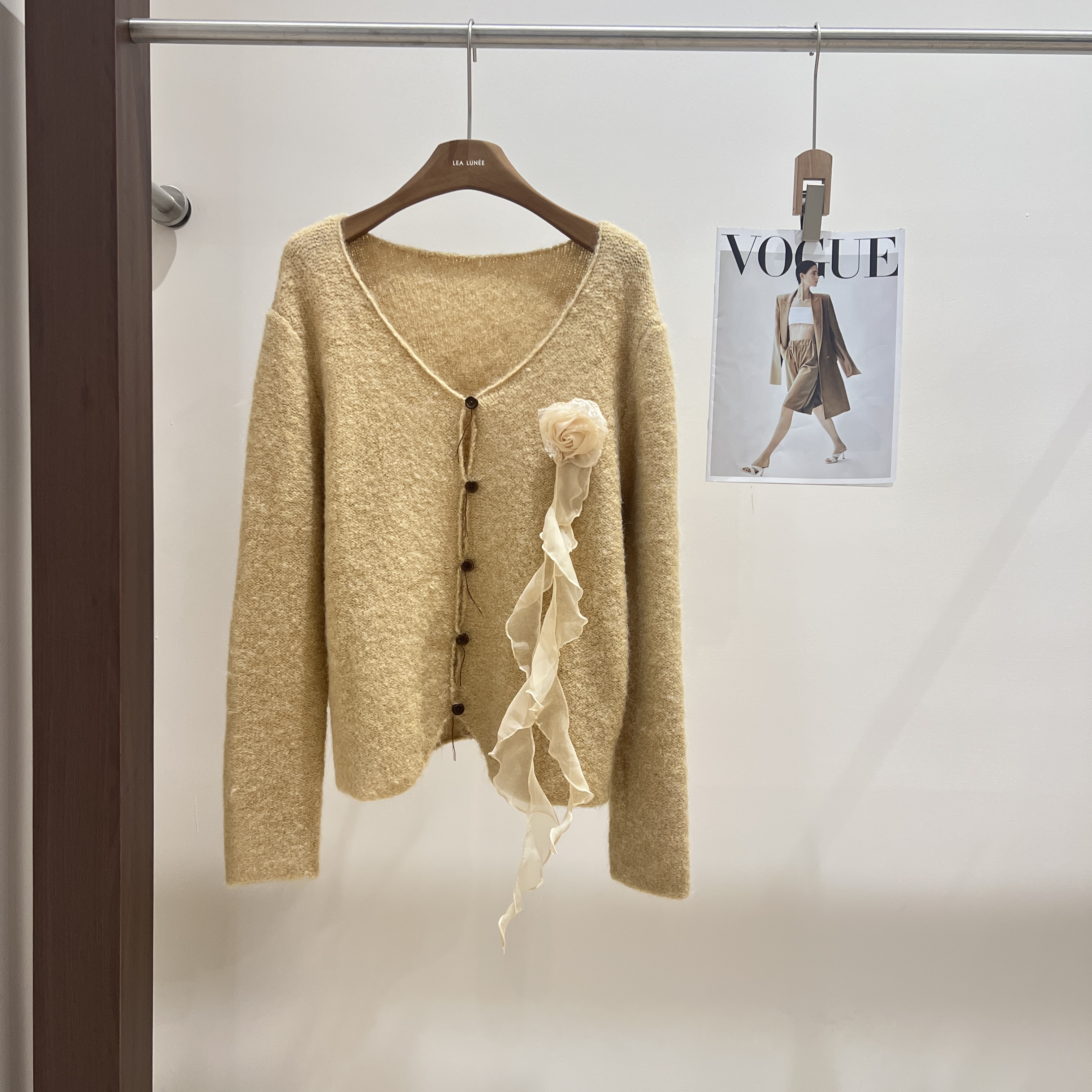 ZZ针织冬毛针织衫轻中式防晒针织衫上衣气质轻奢温柔X117