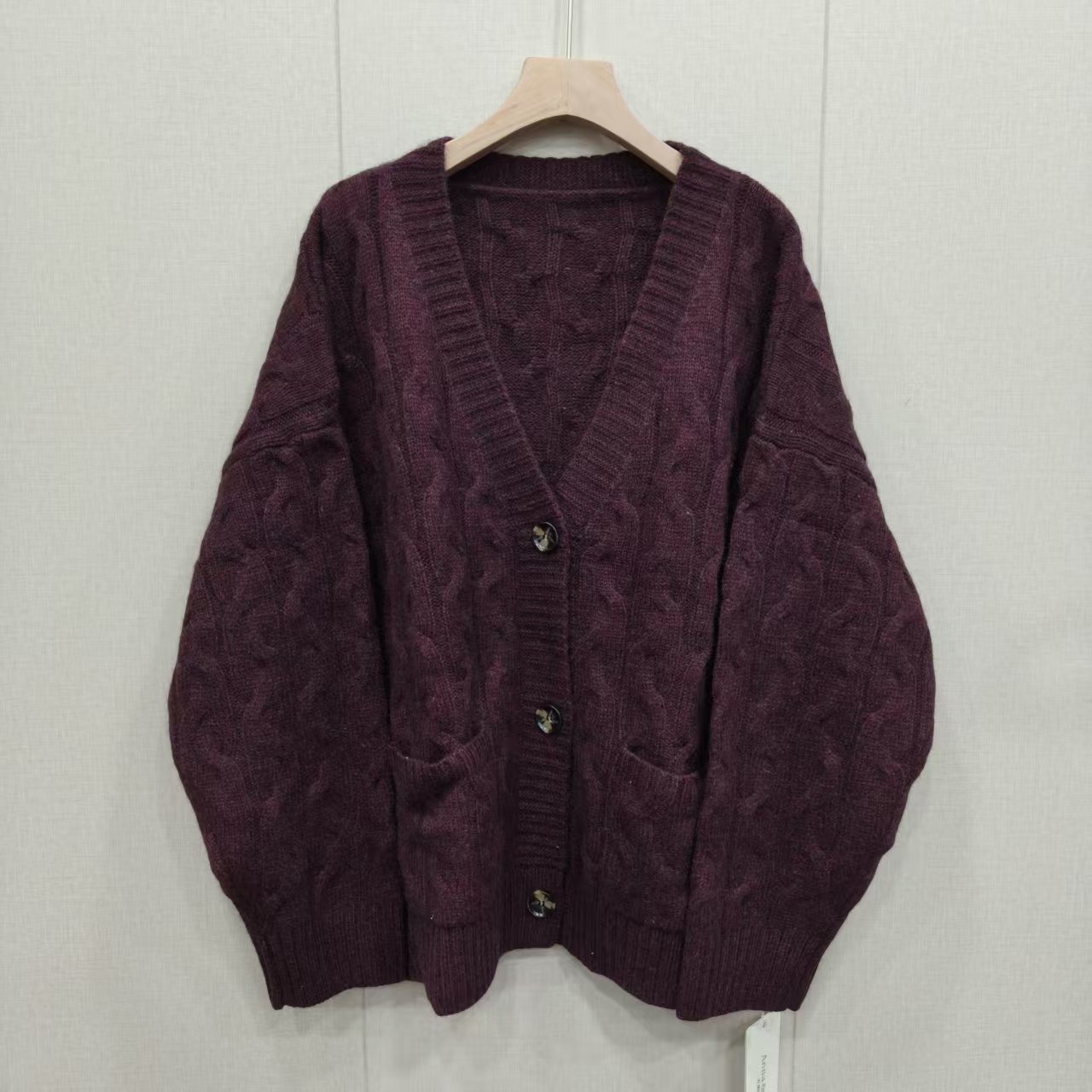 大V树莓紫 羊毛外套