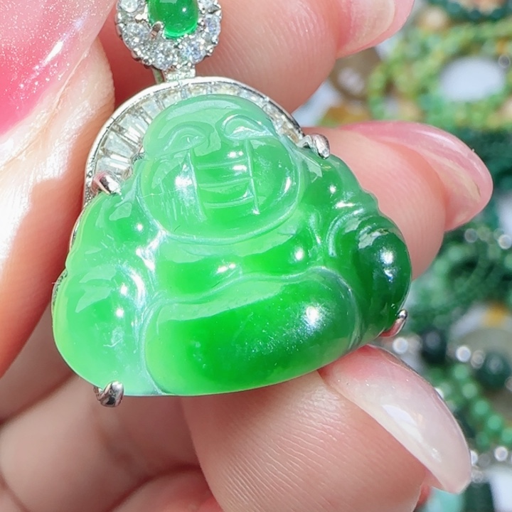 翡翠未镶嵌颈饰天然A货33