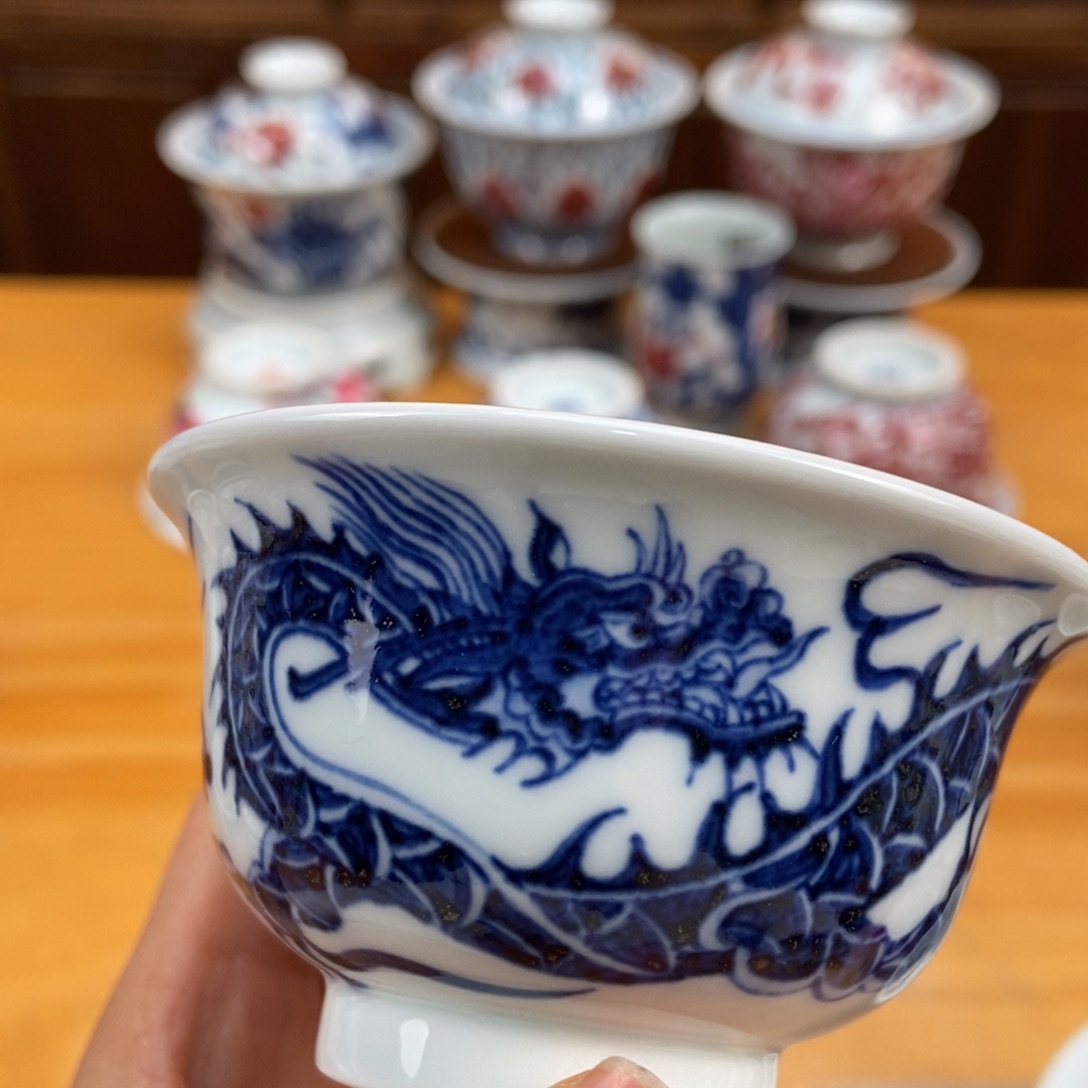 手绘现代茶具非古董