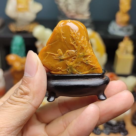 .***生寿山石印石摆件摆件摆田黄