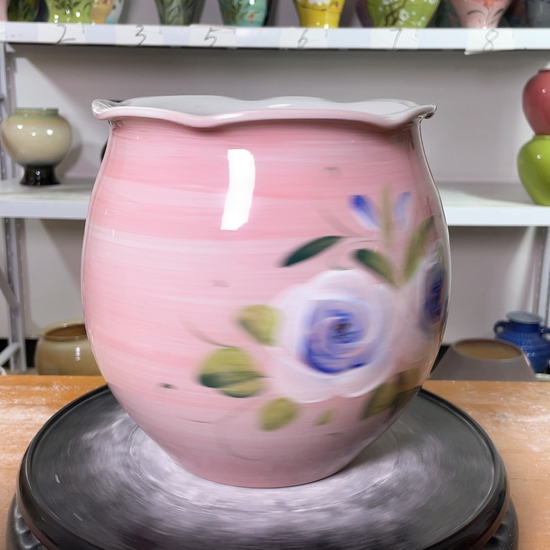 景德镇陶瓷花盆口16高21