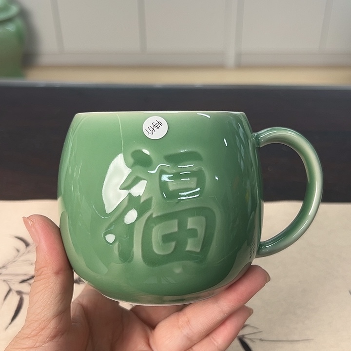 龙泉云间青瓷小米茶器