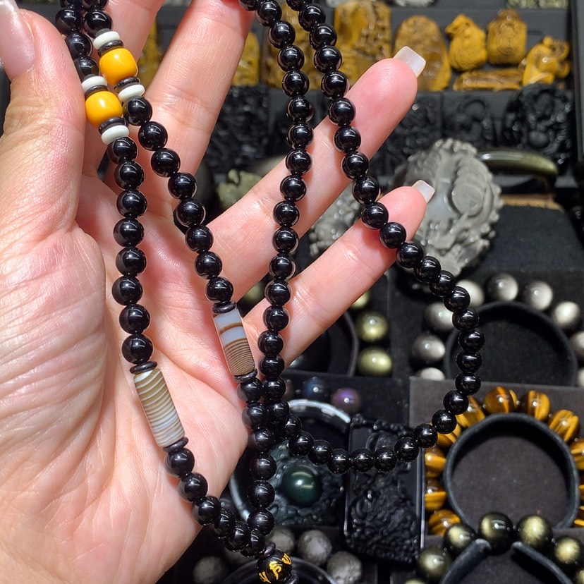 【闪购商品】黑曜岩珠宝奇石未镶嵌爱**子