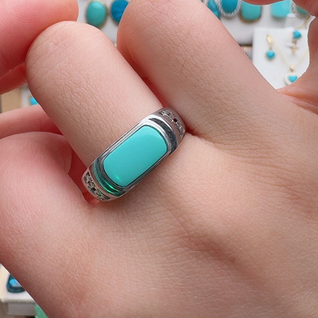 绿松石银S925镶嵌配饰