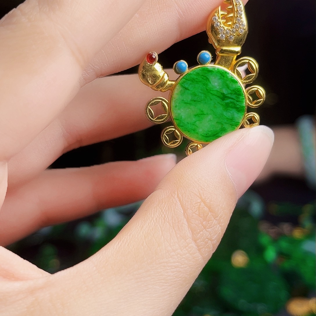 颈饰银S925镶嵌翡翠多样性