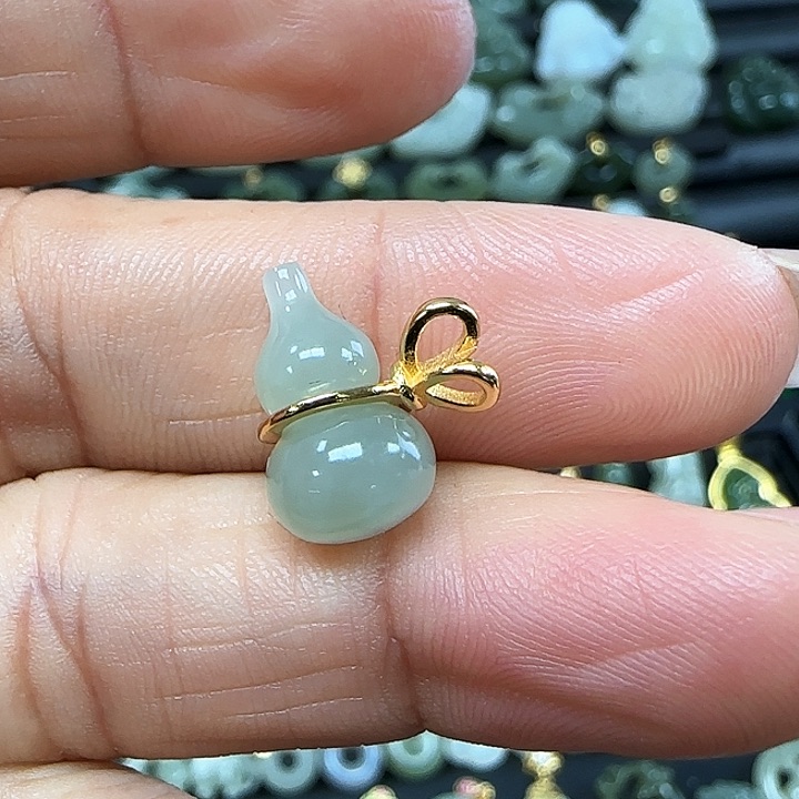 和田玉吊坠(不含链)银S925镶嵌