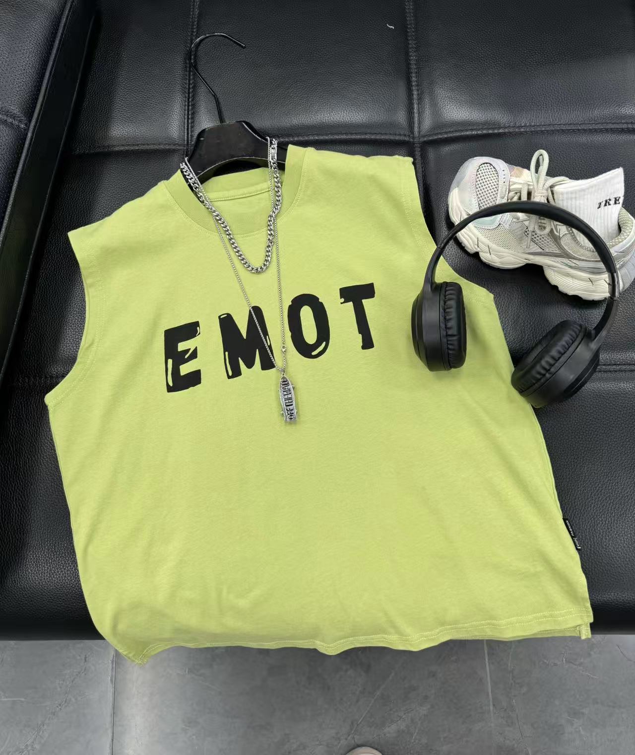 山 2025【Y】6月10日 儿童男童女童时尚绿色夏季无袖T恤5108-